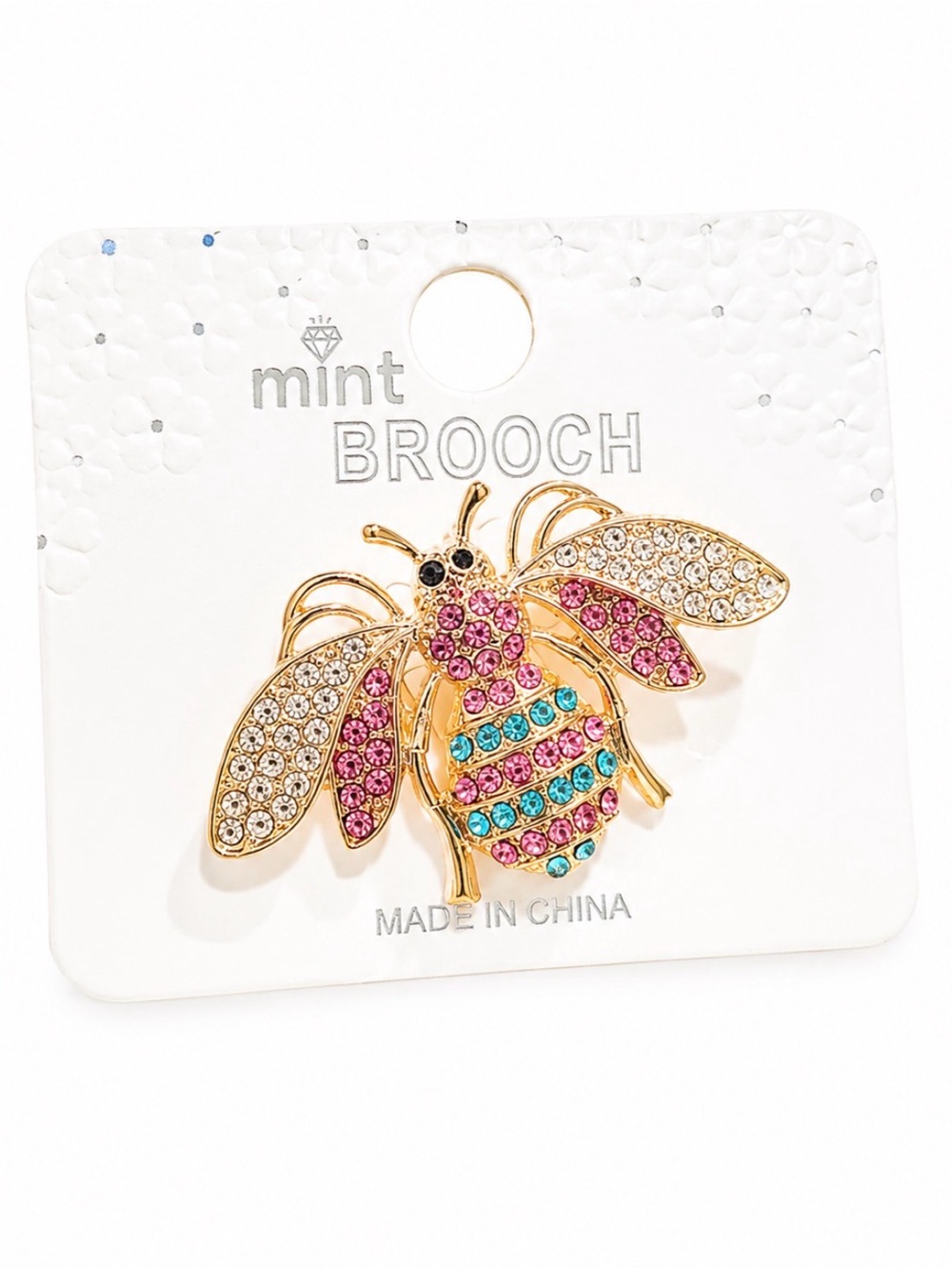 STUNNING RHINESTONE EMBELLISHED BEE BROOCH